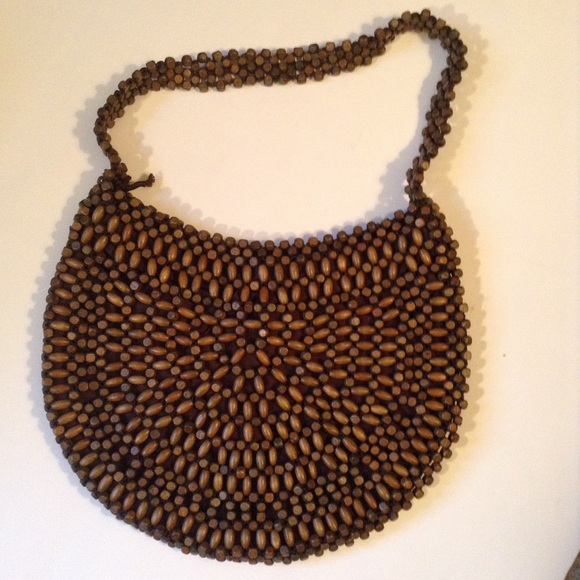 the sak wood bead purse